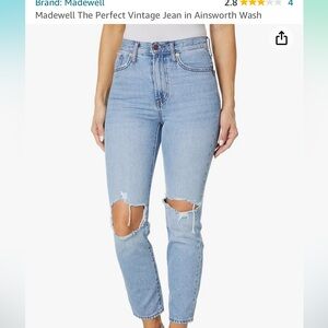 Madewell The Perfect Vintage Jeans in Ainsworth Wash